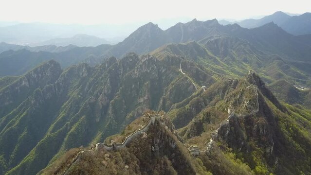 Great Wall of China remote wild section seldom visited by tourists