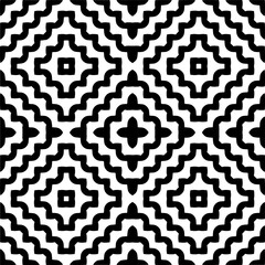 Vector monochrome pattern, Abstract texture for fabric print, card, table cloth, furniture, banner, cover, invitation, decoration, wrapping.seamless repeating pattern.Black and 
white color.