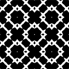 Fototapeta premium Vector monochrome pattern, Abstract texture for fabric print, card, table cloth, furniture, banner, cover, invitation, decoration, wrapping.seamless repeating pattern.Black and white color.