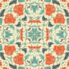Seamless Repeating Decorative Floral Pattern Tile - 580964005