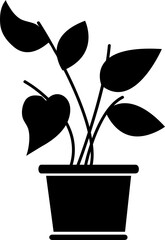 vector simple pot plant illustration flat design..eps