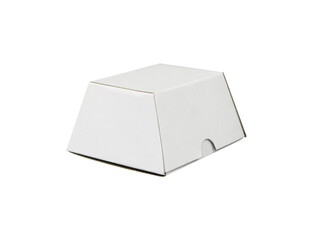 blank white cardboard box packaging isolated