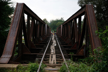 Disused railroad. Battambang.  Cambodia.