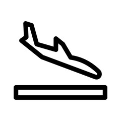 airplane icon or logo isolated sign symbol vector illustration - high quality black style vector icons
