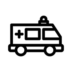 ambulance icon or logo isolated sign symbol vector illustration - high quality black style vector icons
