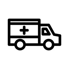 ambulance icon or logo isolated sign symbol vector illustration - high quality black style vector icons

