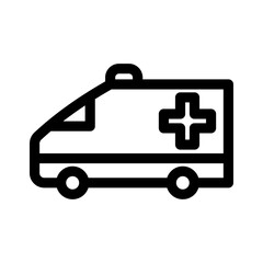 ambulance icon or logo isolated sign symbol vector illustration - high quality black style vector icons
