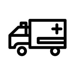 ambulance icon or logo isolated sign symbol vector illustration - high quality black style vector icons
