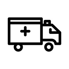 ambulance icon or logo isolated sign symbol vector illustration - high quality black style vector icons
