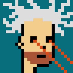 Pixelated people avatar
