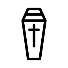 coffin icon or logo isolated sign symbol vector illustration - high quality black style vector icons
