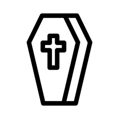 Obraz premium coffin icon or logo isolated sign symbol vector illustration - high quality black style vector icons 