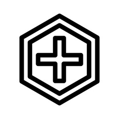 Obraz premium cross icon or logo isolated sign symbol vector illustration - high quality black style vector icons 