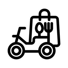 delivery food icon or logo isolated sign symbol vector illustration - high quality black style vector icons
