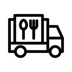 delivery food icon or logo isolated sign symbol vector illustration - high quality black style vector icons
