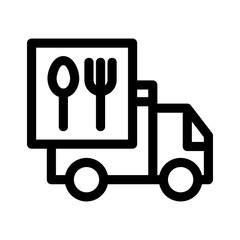 delivery food icon or logo isolated sign symbol vector illustration - high quality black style vector icons
