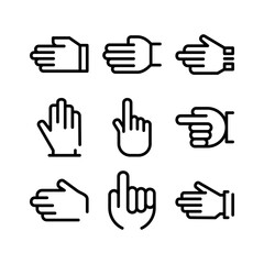 hand icon or logo isolated sign symbol vector illustration - high quality black style vector icons
