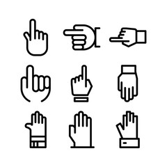 hand icon or logo isolated sign symbol vector illustration - high quality black style vector icons
