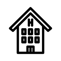 hospital icon or logo isolated sign symbol vector illustration - high quality black style vector icons
