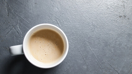 iced coffee in the cup.