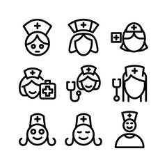 nurse icon or logo isolated sign symbol vector illustration - high quality black style vector icons
