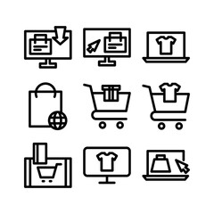 online store icon or logo isolated sign symbol vector illustration - high quality black style vector icons
