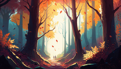 Autumn woods
