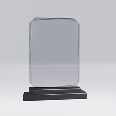 crystal trophy 3d model mockup royalty free image, crystal trophy award 3d illustration mockup image