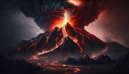 Volcano errupting