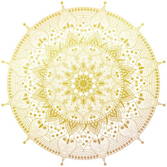 Luxury Mandala Gold Ornament In Arabesque Islamic Style