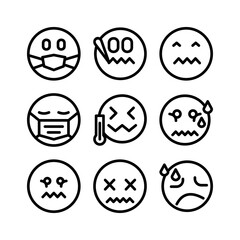 sick icon or logo isolated sign symbol vector illustration - high quality black style vector icons
