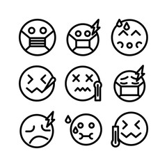 sick icon or logo isolated sign symbol vector illustration - high quality black style vector icons
