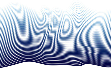Plakat Background from blue waves. Vector illustration.
