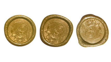 a set of wax seal stamp, gold color, wedding invitation, honey moon, bridal shower, bachelorette, christmas, luxurious invite and certification, premium paper