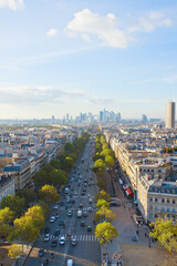 skyline of Paris from place de l'?toile, France