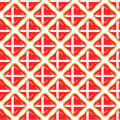 Pattern cookie with flag country Denmark in tasty biscuit
