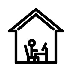 work from home icon or logo isolated sign symbol vector illustration - high quality black style vector icons
