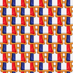 Pattern cookie with flag country France in tasty biscuit