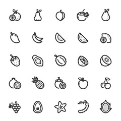 Icon set - Fruit line icon