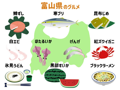 富山県の食べ物、名物、名産
