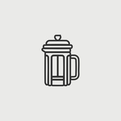 Fototapeta premium coffee brewer vectior icon illusttation