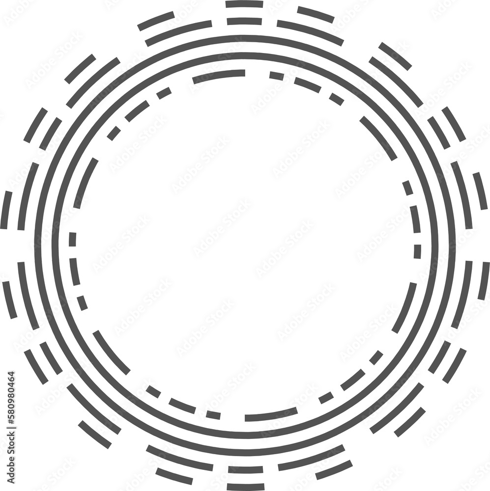 Poster circle music equalizer. round audio spectrum. concentric beat and explosion. digital geometric frame