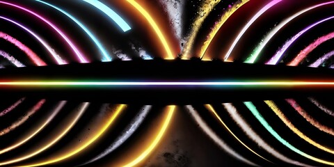 Digital painting in 3d neon tone. Ai generative technology, kiakiaa style. vr ready. abstract background, 3d illustration