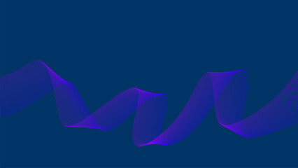 Abstract Background Blue violet wave lines Flowing waves design Abstract digital equalizer sound wave Flow. Line Vector illustration for tech futuristic innovation concept background Graphic design