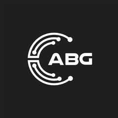 ABGletter technology logo design on black background. ABGcreative initials letter IT logo concept. ABGsetting shape design
