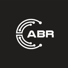 ABRletter technology logo design on black background. ABRcreative initials letter IT logo concept. ABRsetting shape design
