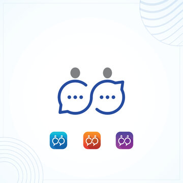 Infinity Chat Messaging icon Modern Creative Minimal Style Vector Design