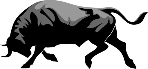 bull.logo (black grey) on transparent background