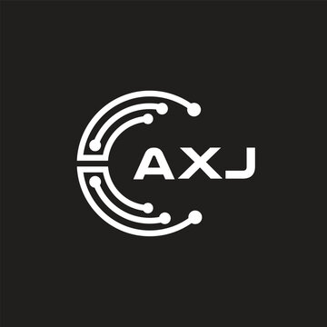 AXJ letter logo design on black background. AXJ creative initials letter logo concept. AXJ letter design.
