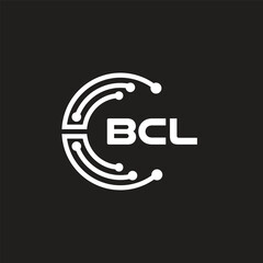 BCL letter logo design on black background. BCL creative initials letter logo concept. BCL letter design.
